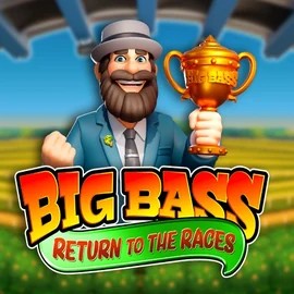 Big Bass Return to the Races slot logo by Pragmatic Play at Spinko Casino